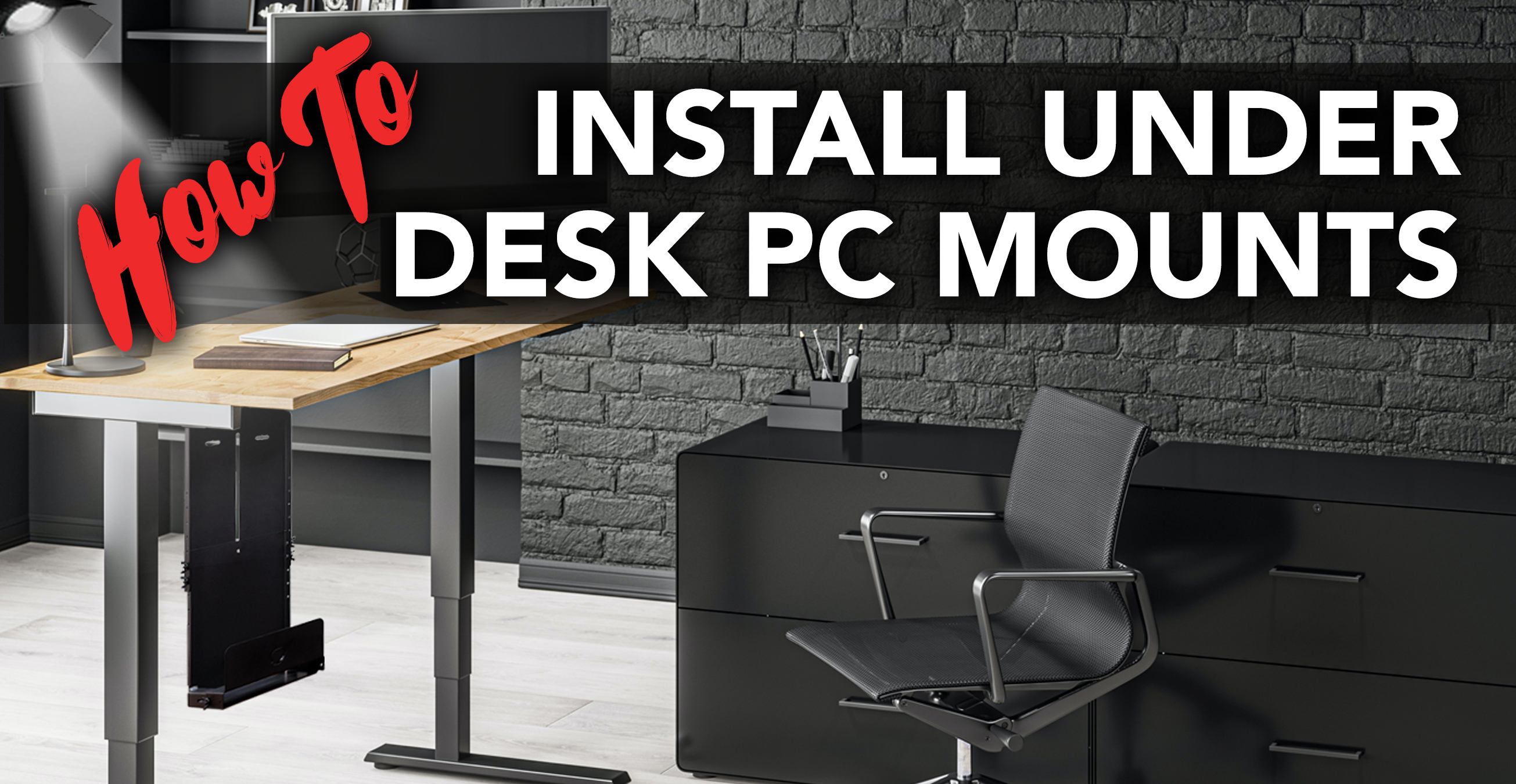 how to mount your pc under desk image